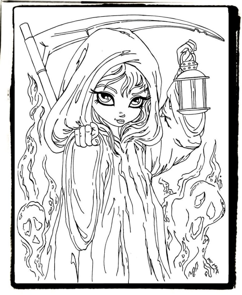 Witch coloring pages