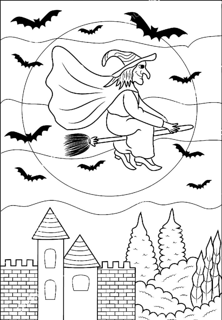 Desenhos de Bruxa para colorir