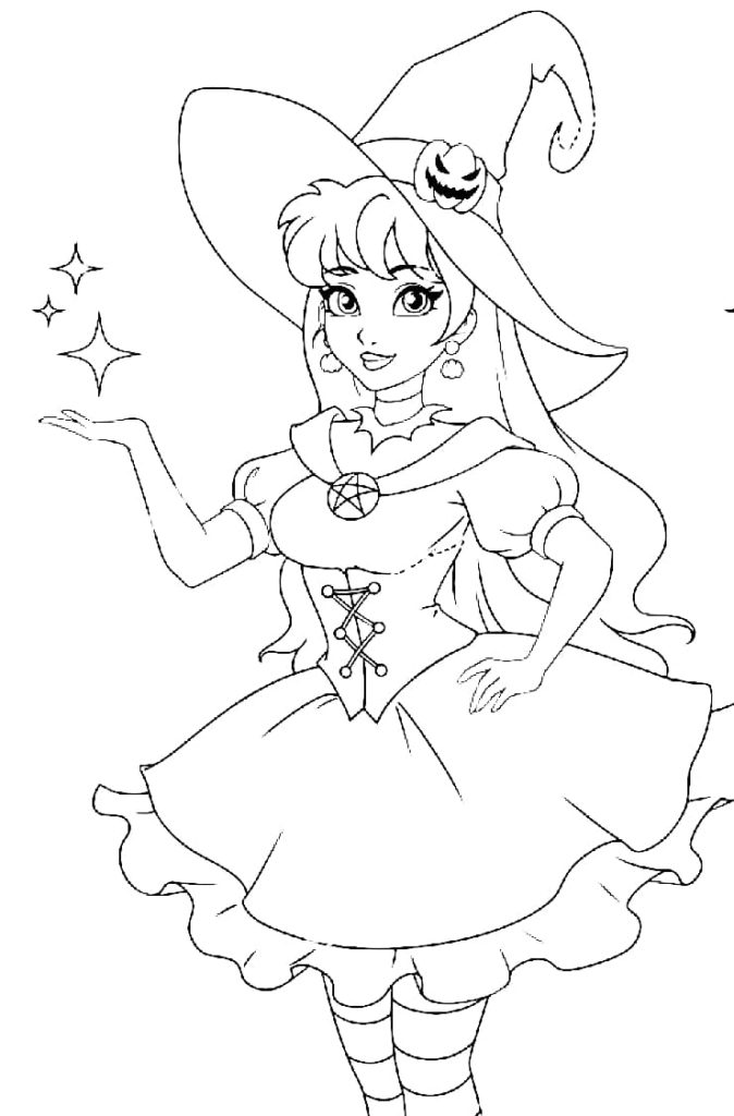 Witch coloring pages