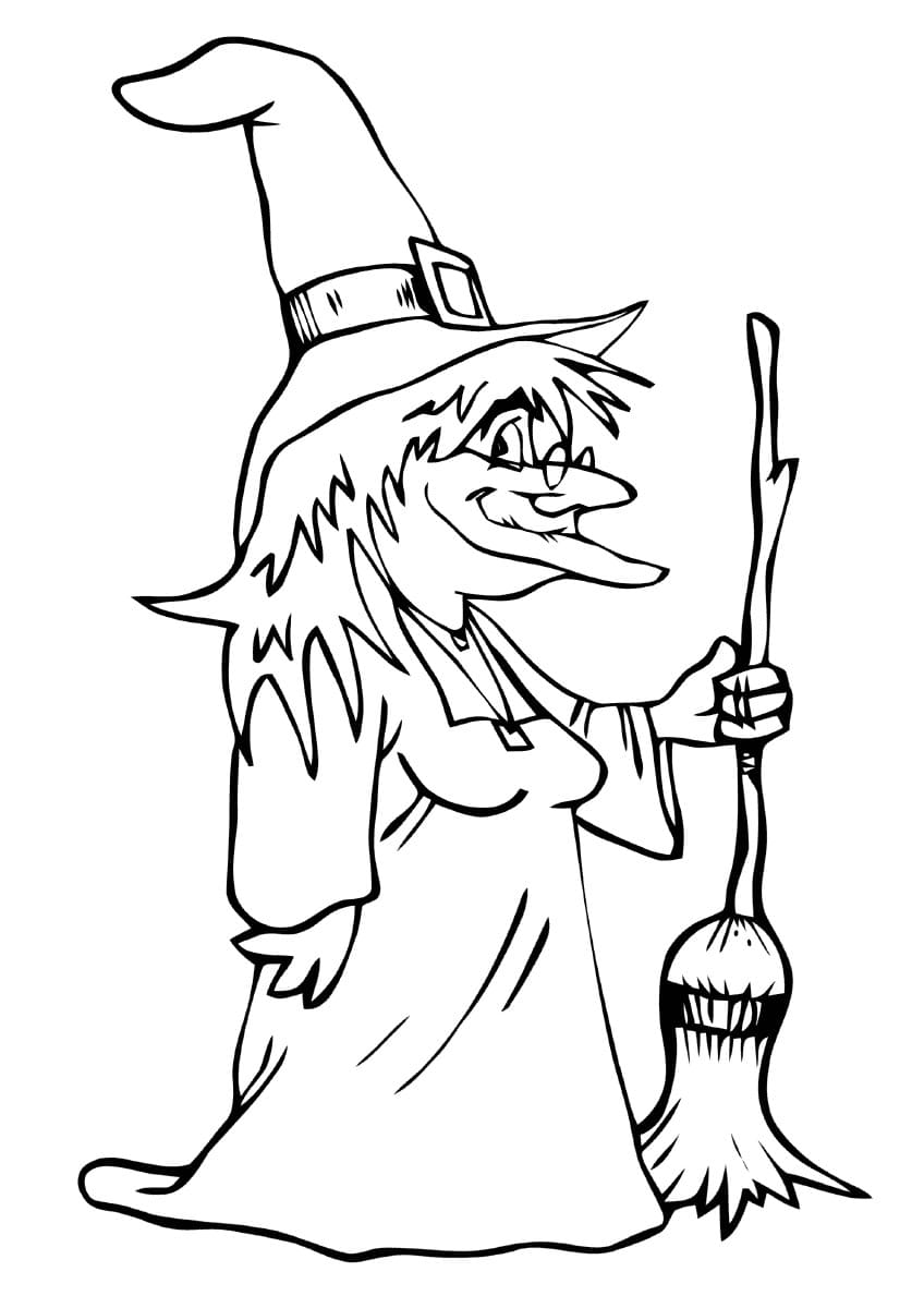 Witch coloring pages | Printable coloring pages - Wonder Day