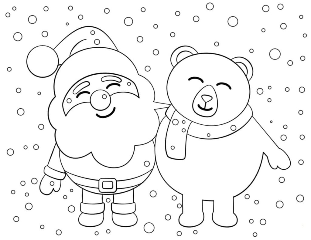 Christmas Animals Coloring Pages