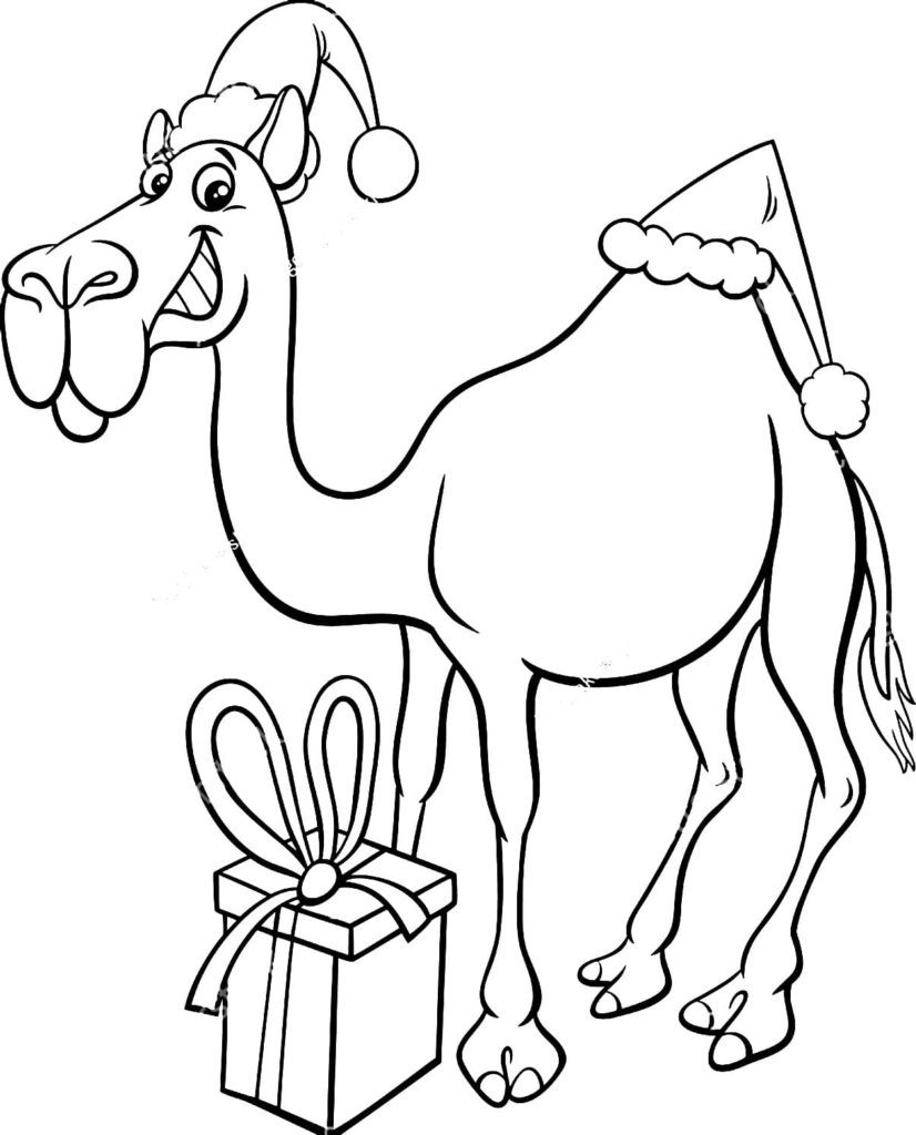 Dibujos de Navidad animales para colorear