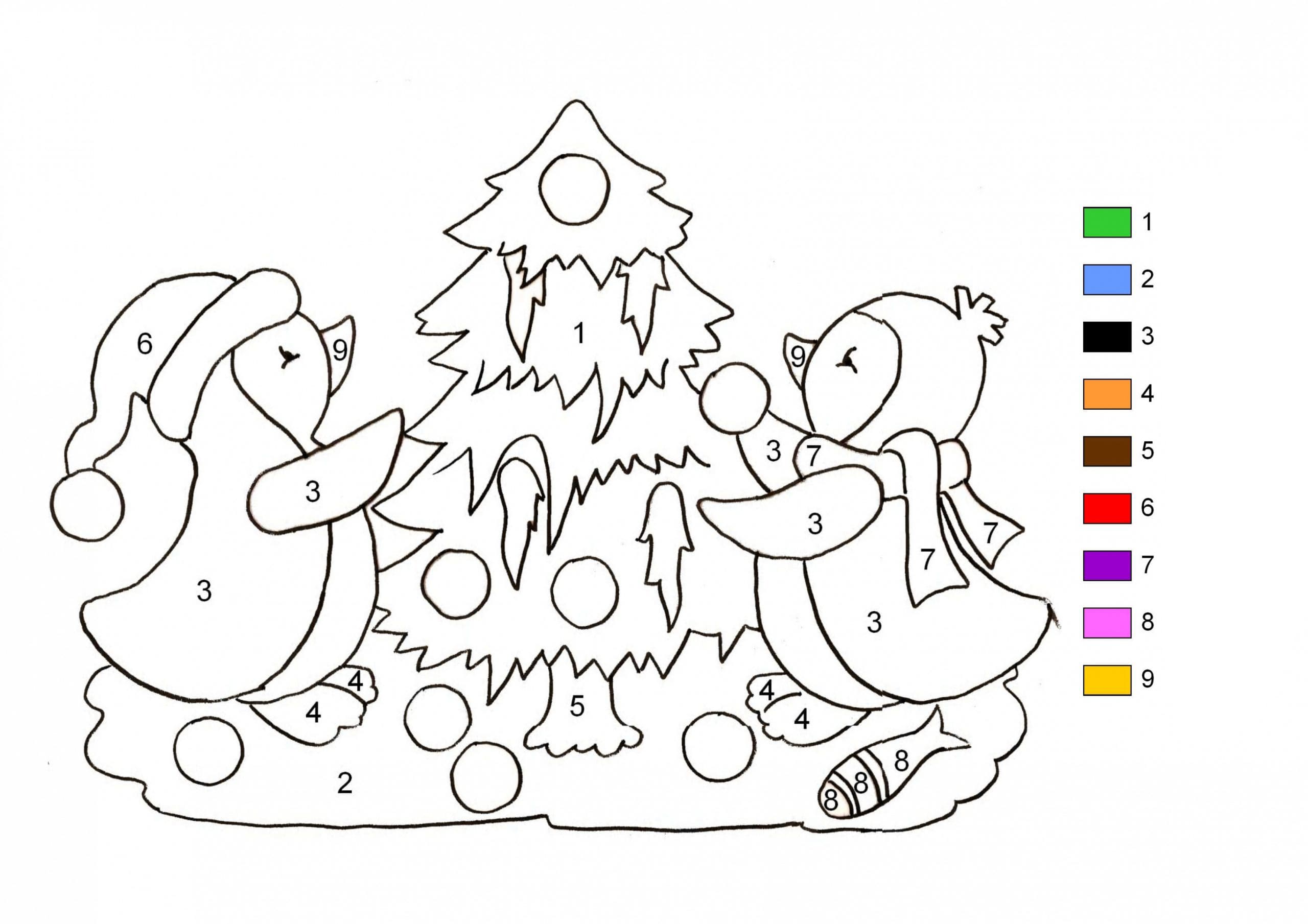 Desenhos para colorir de Natal por números | WONDER DAY — Desenhos para  colorir para crianças e adultos