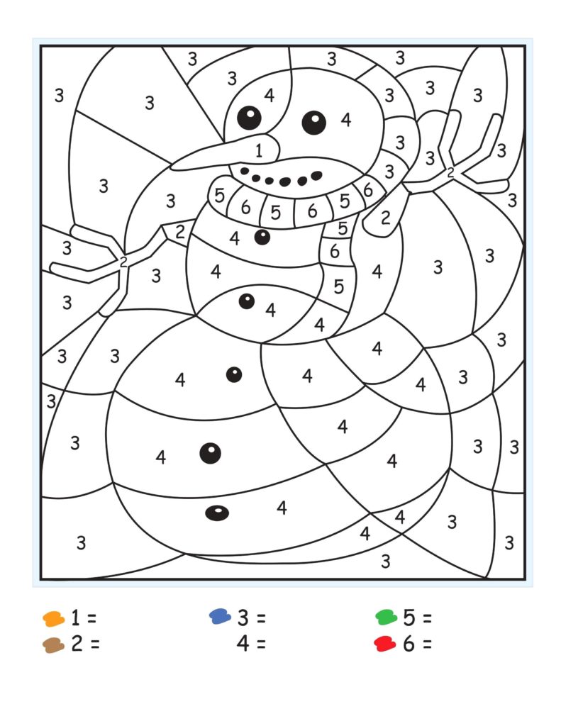 Desenhos para colorir de Natal por números