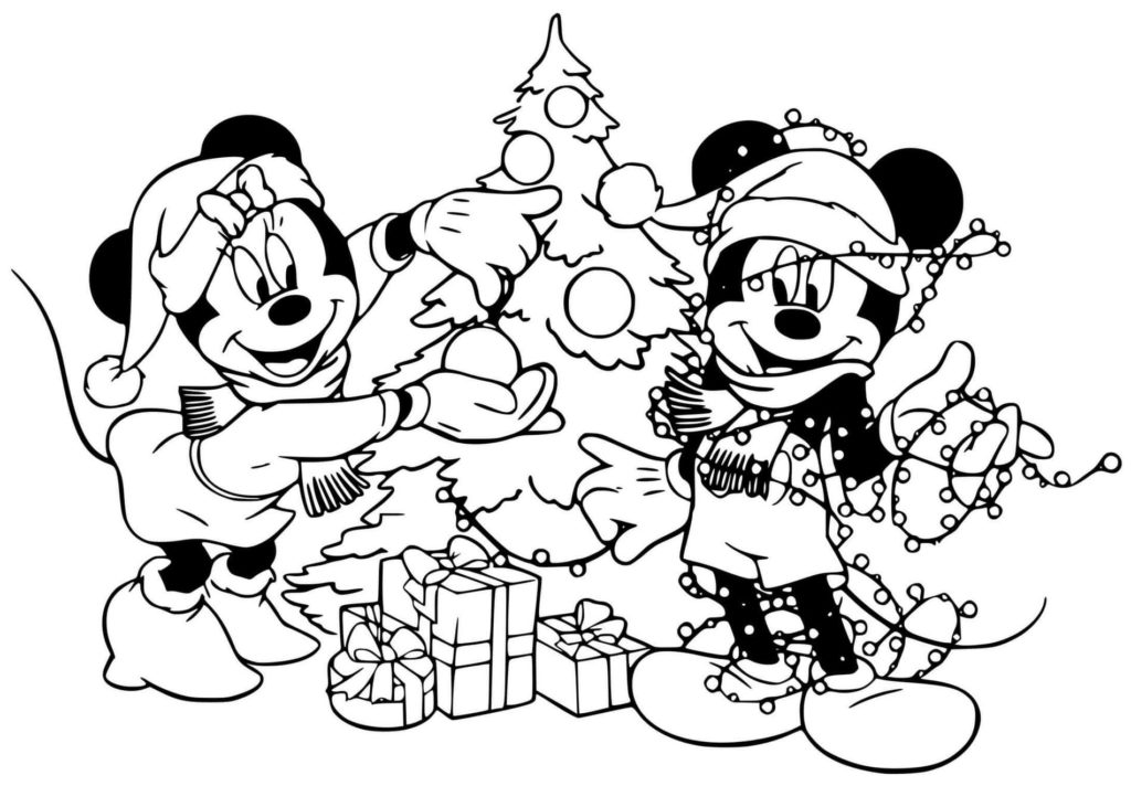 Ausmalbilder Disney Weihnachten