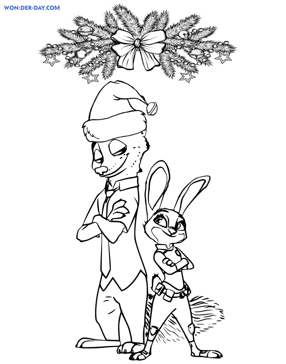 Cartoon Christmas Coloring Pages   WONDER DAY — Coloring pages for ...
