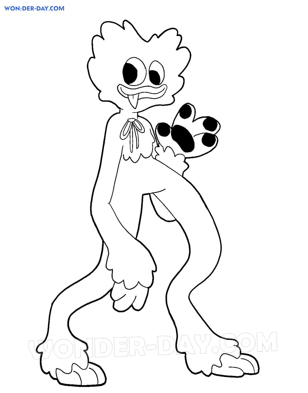 Huggy Wuggy Poppy Playtime Coloring Pages - Get Coloring Pages