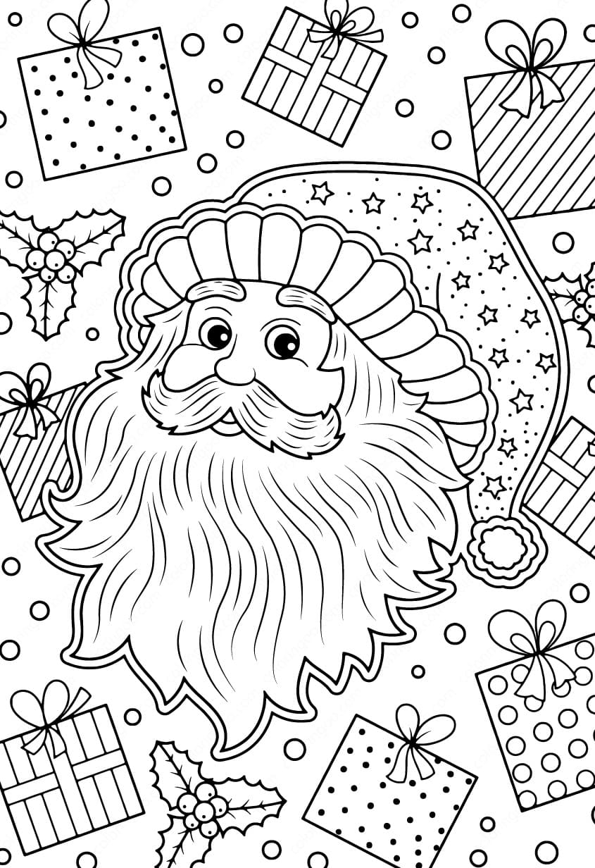 Desenhos de Papai Noel para Colorir grátis | WONDER DAY — Desenhos para  colorir para crianças e adultos