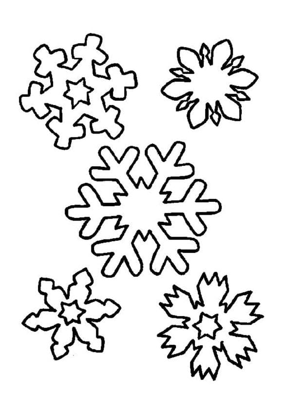 Disegni di Fiocchi di neve da colorare