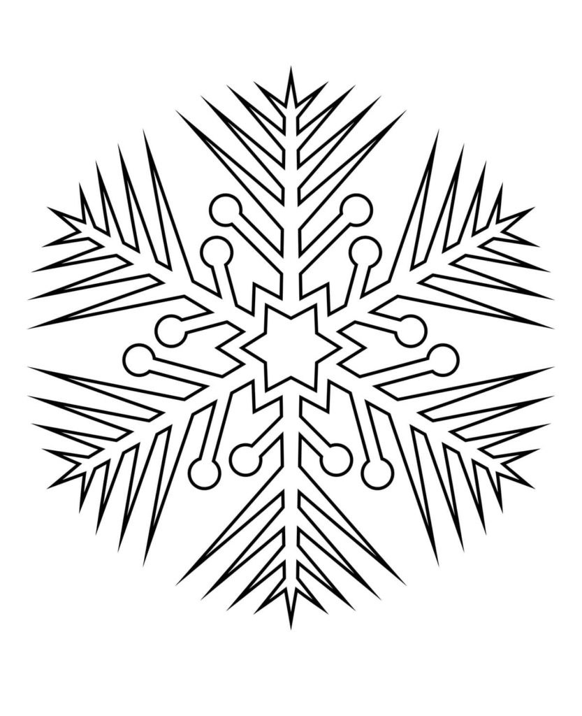 Snowflakes Coloring Pages | 90 Images Print for free
