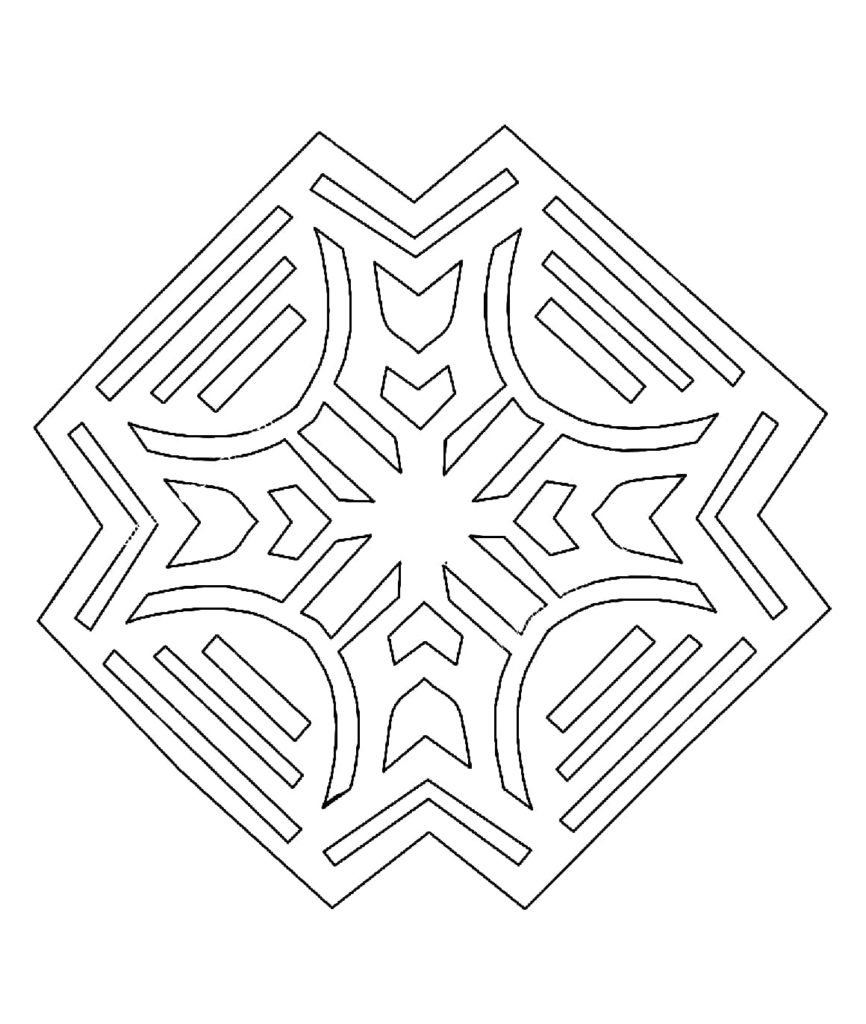 Dibujos de Copos de nieve para colorear