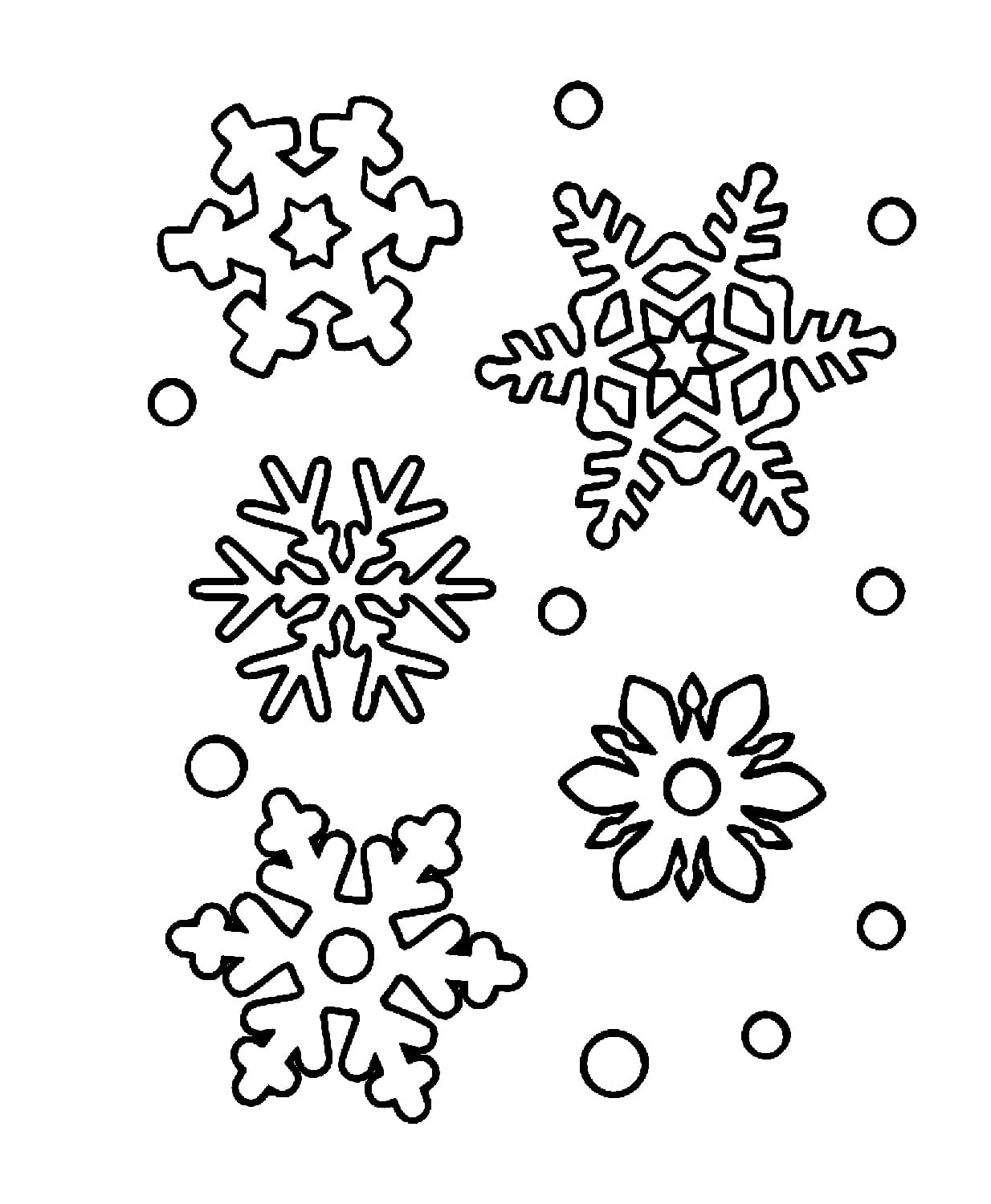 snowflakes falling coloring pages