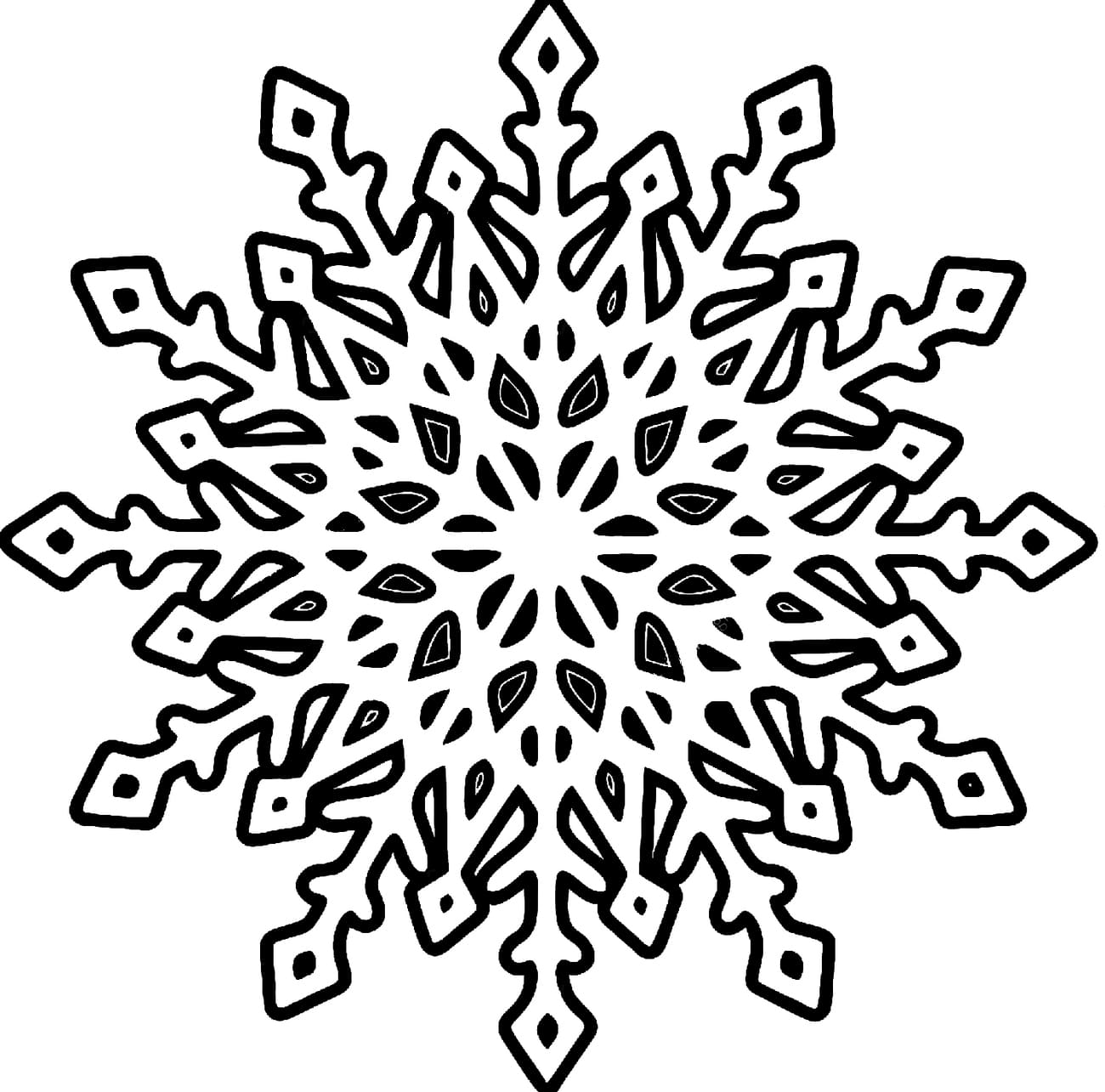 Snowflakes Patterns Coloring Pages