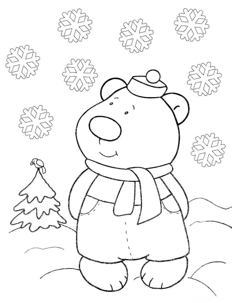 Desenhos para colorir de Natal e Ano Novo para crianças