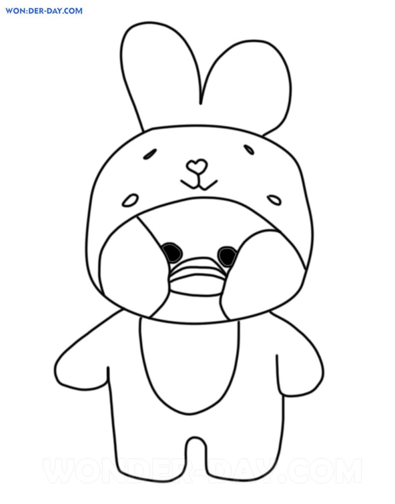 Lalafanfan Duck Coloring Pages