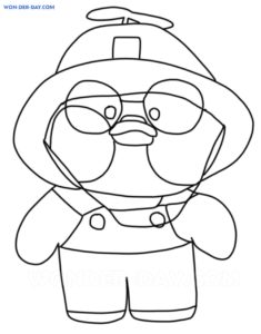 Lalafanfan Duck Coloring Pages | Free Coloring Pages