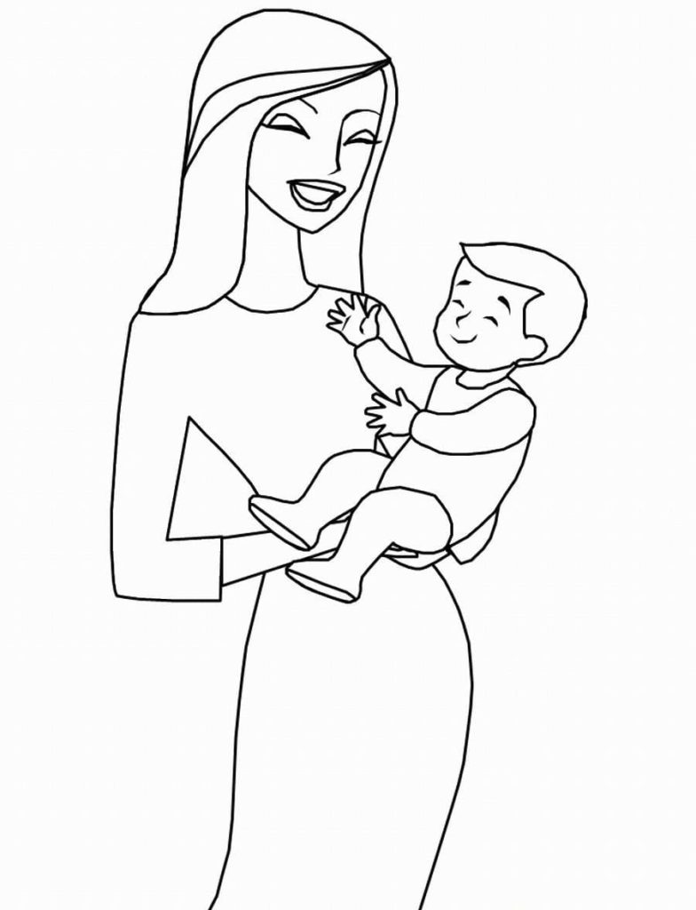 Mother coloring pages
