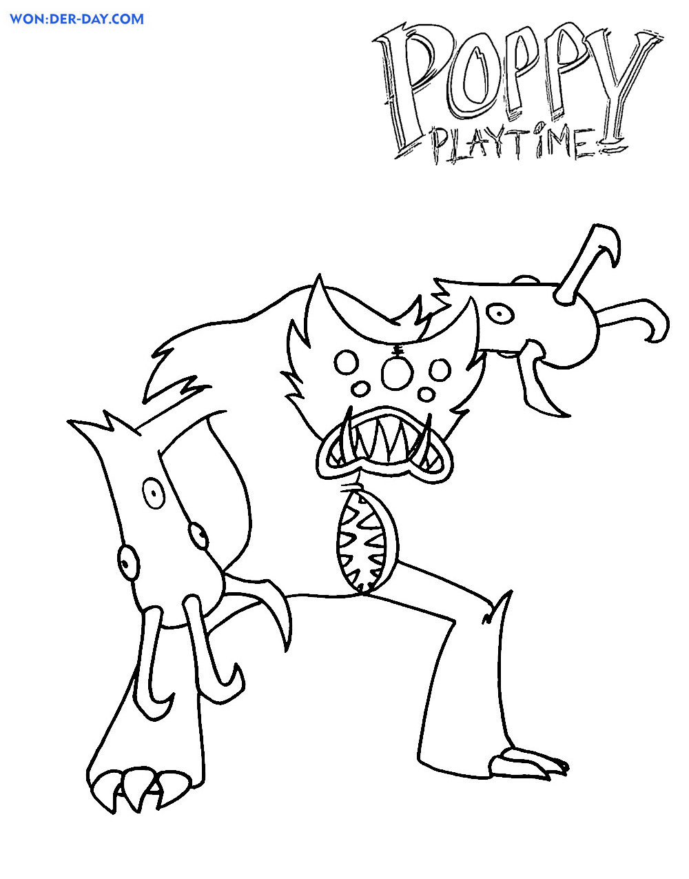 Game / Halloween Poppy Playtime Coloring Pages Printen