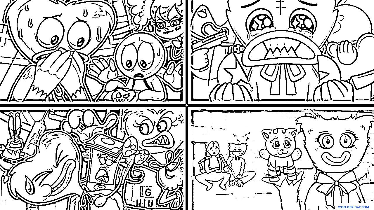 Poppy Playtime Capítulo 2 Páginas para colorir: folhas imprimíveis gratuitas