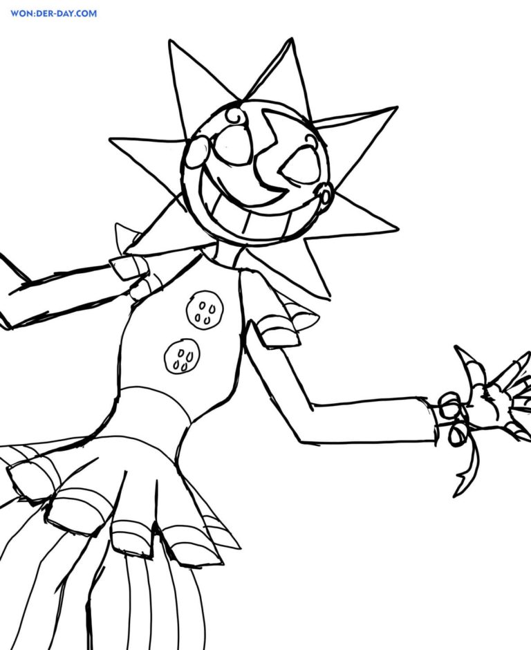 Sundrop FNAF Coloring Pages | WONDER DAY — Coloring pages for children ...