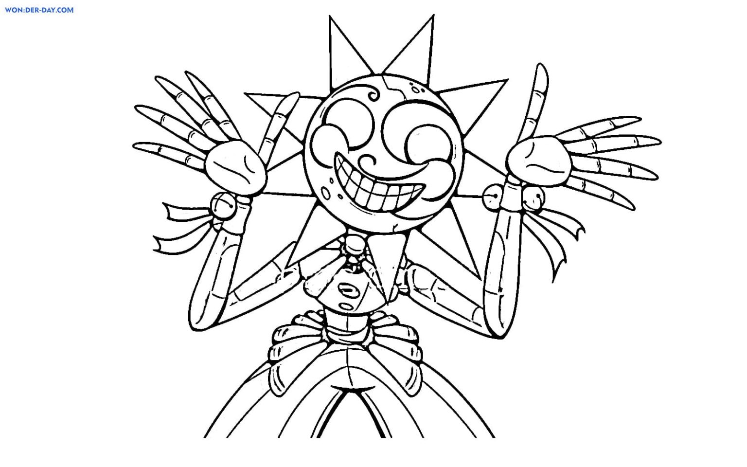 Sundrop FNAF Coloring Pages | WONDER DAY — Coloring pages for children ...