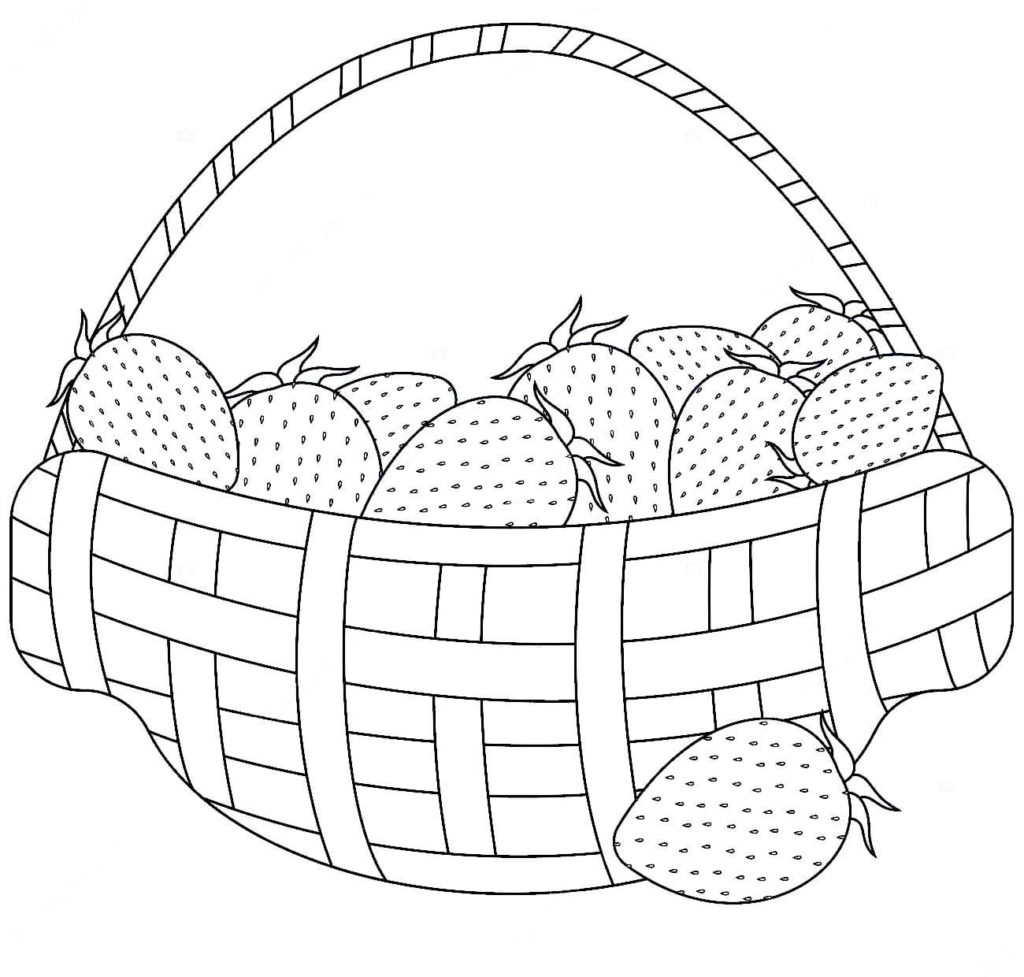 Basket with strawberries