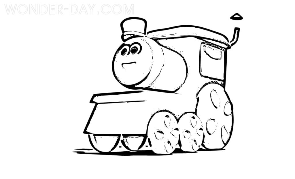Bob the train coloring page