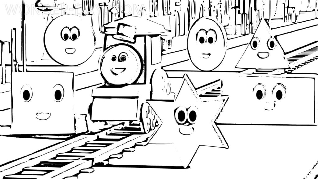 Bob the train coloring page