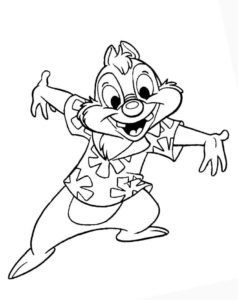 Chip and Dale coloring pages | Print for Kids