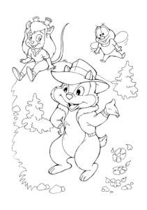 Chip and Dale coloring pages | Print for Kids