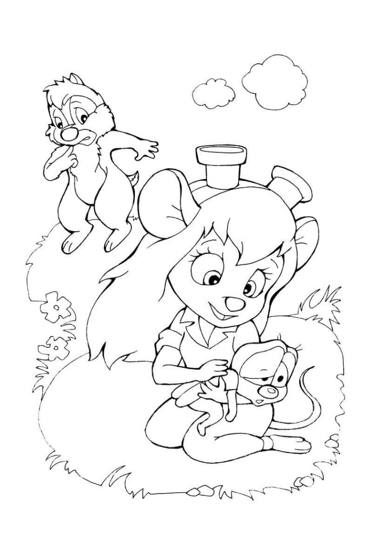 Chip and Dale coloring pages | Print for Kids