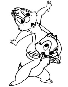 Chip and Dale coloring pages | Print for Kids