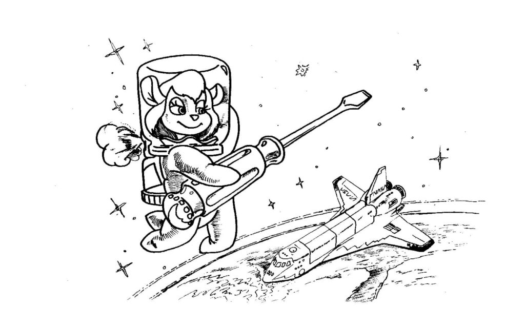 Gadget Hackwrench in space
