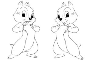 Chip And Dale Coloring Pages 