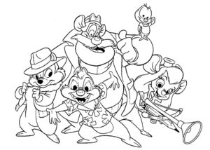 Chip and Dale coloring pages Print for Kids Chip and Dale coloring pages Print for Kids