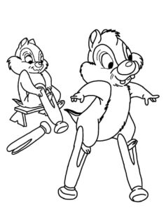 Chip and Dale coloring pages | Print for Kids