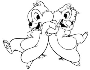 Chip and Dale coloring pages | Print for Kids