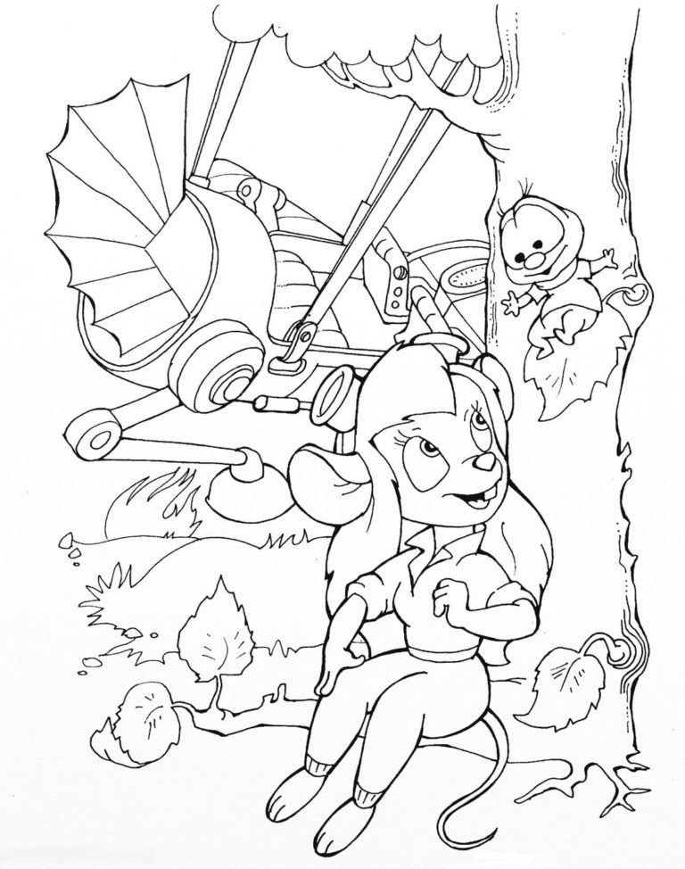 Chip and Dale coloring pages | Print for Kids