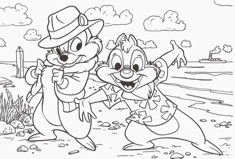 Chip and Dale coloring pages | Print for Kids