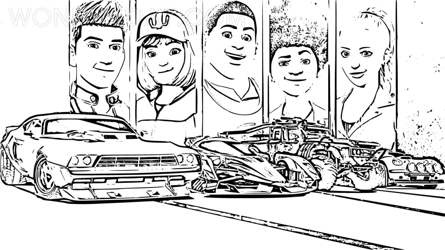 Fast & Furious Spy Racers Coloring Pages | WONDER DAY — Coloring pages ...