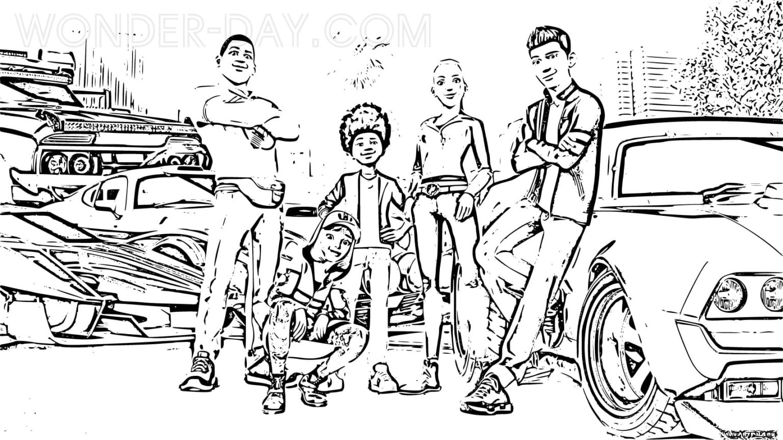 Fast & Furious Spy Racers Coloring Pages | WONDER DAY — Coloring pages ...