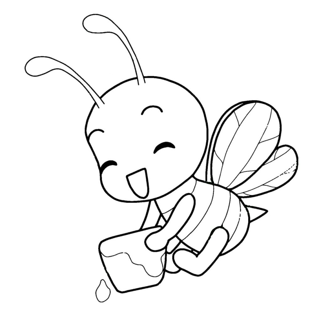 abeja con miel