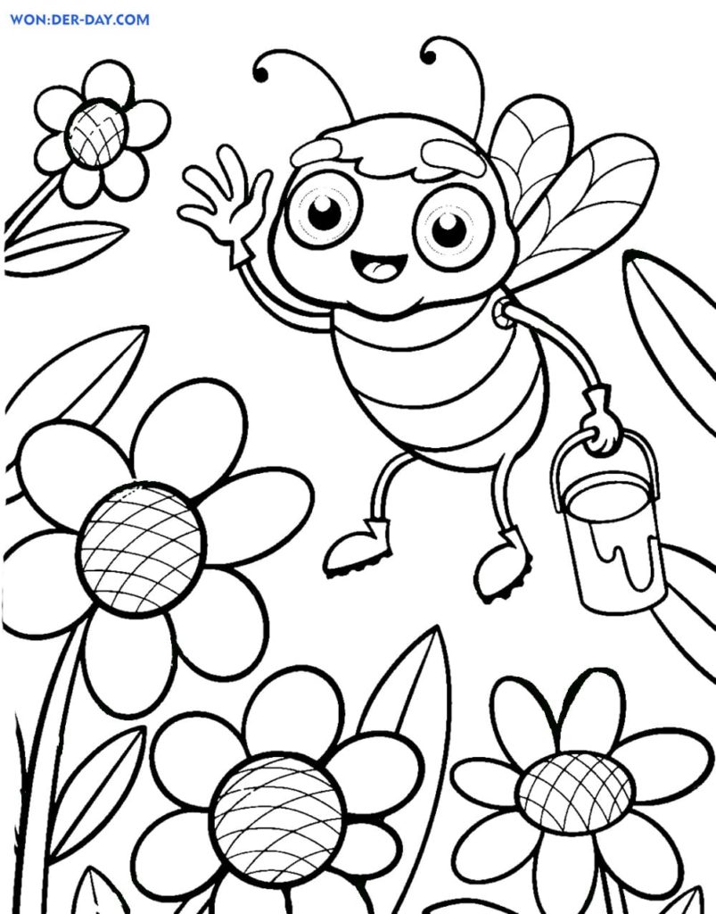 l'abeille récolte le miel