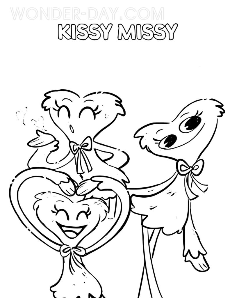 Kissy Missy coloring page