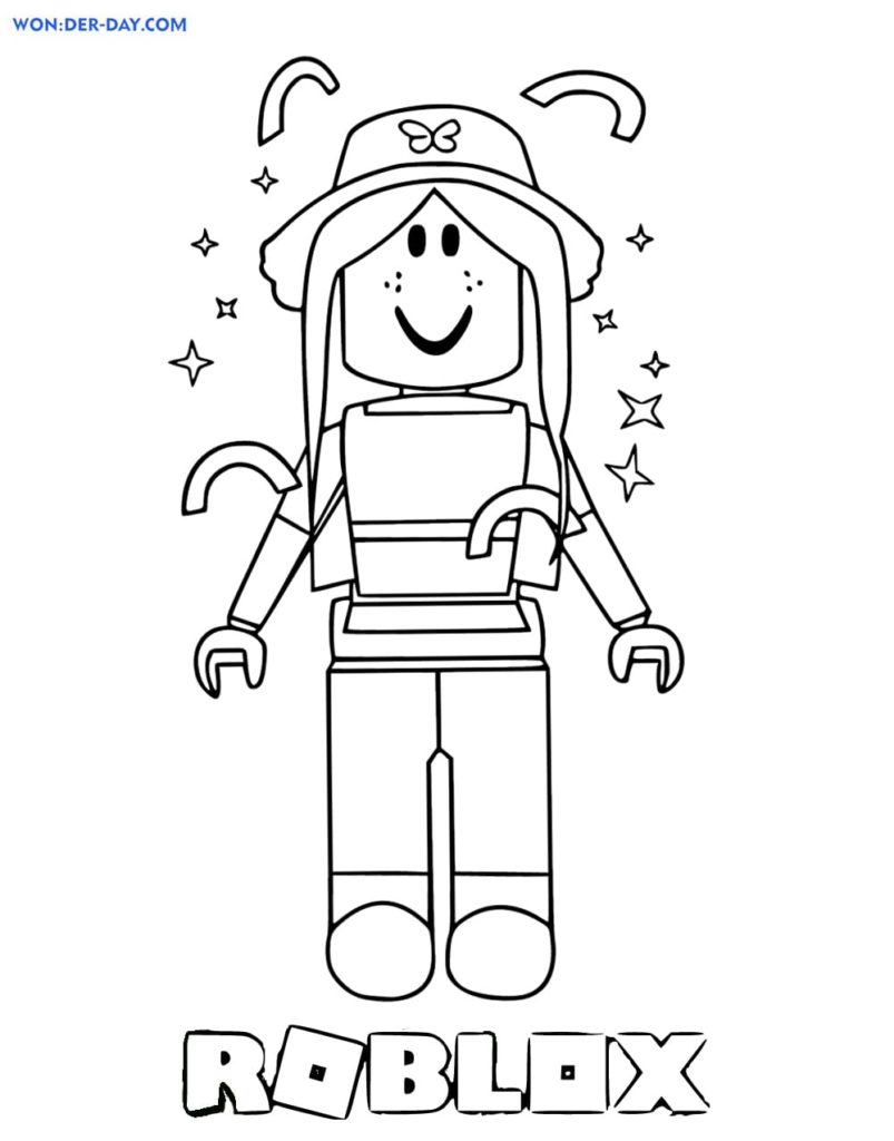 Desenhos para colorir de personagens Roblox sorrindo - Desenhos para colorir  gratuitos para impressão