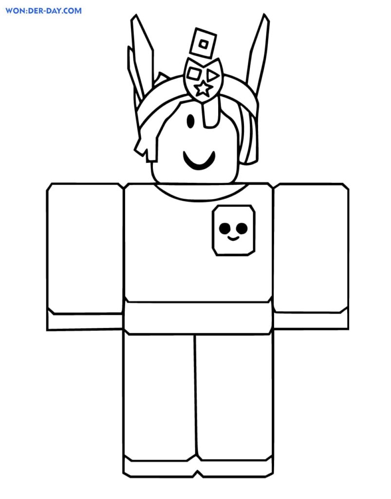 Noob from Roblox Coloring Pages - Get Coloring Pages