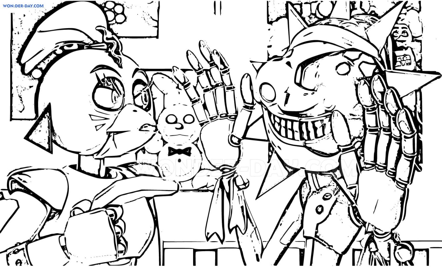 Fnaf Security Breach Coloring Pages | WONDER DAY — Coloring pages for ...