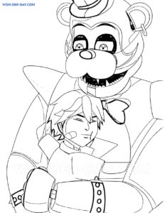 Fnaf Security Breach Coloring Pages | WONDER DAY — Coloring pages for ...