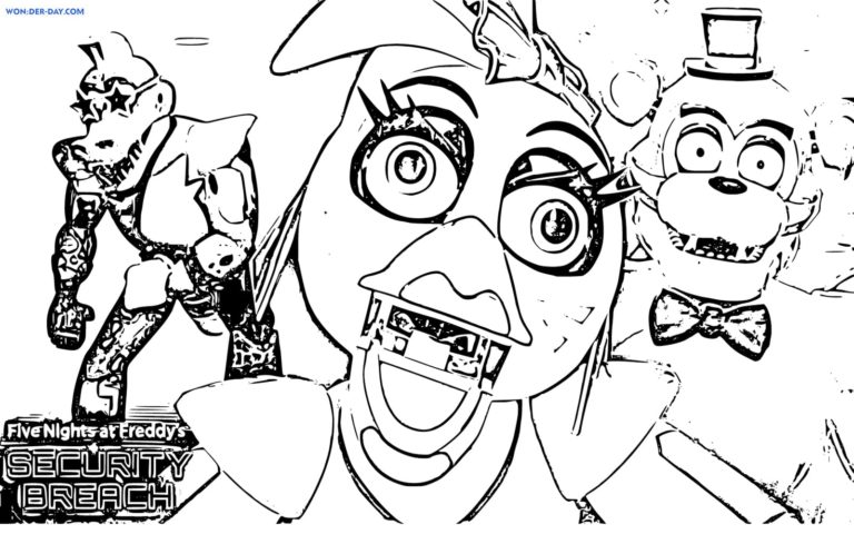 Coloriage Five Nights At Freddy's Security Breach Fnaf Security Breach Coloring Pages | WONDER DAY — Coloring pages for