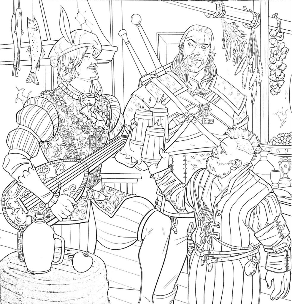 Witcher coloring page